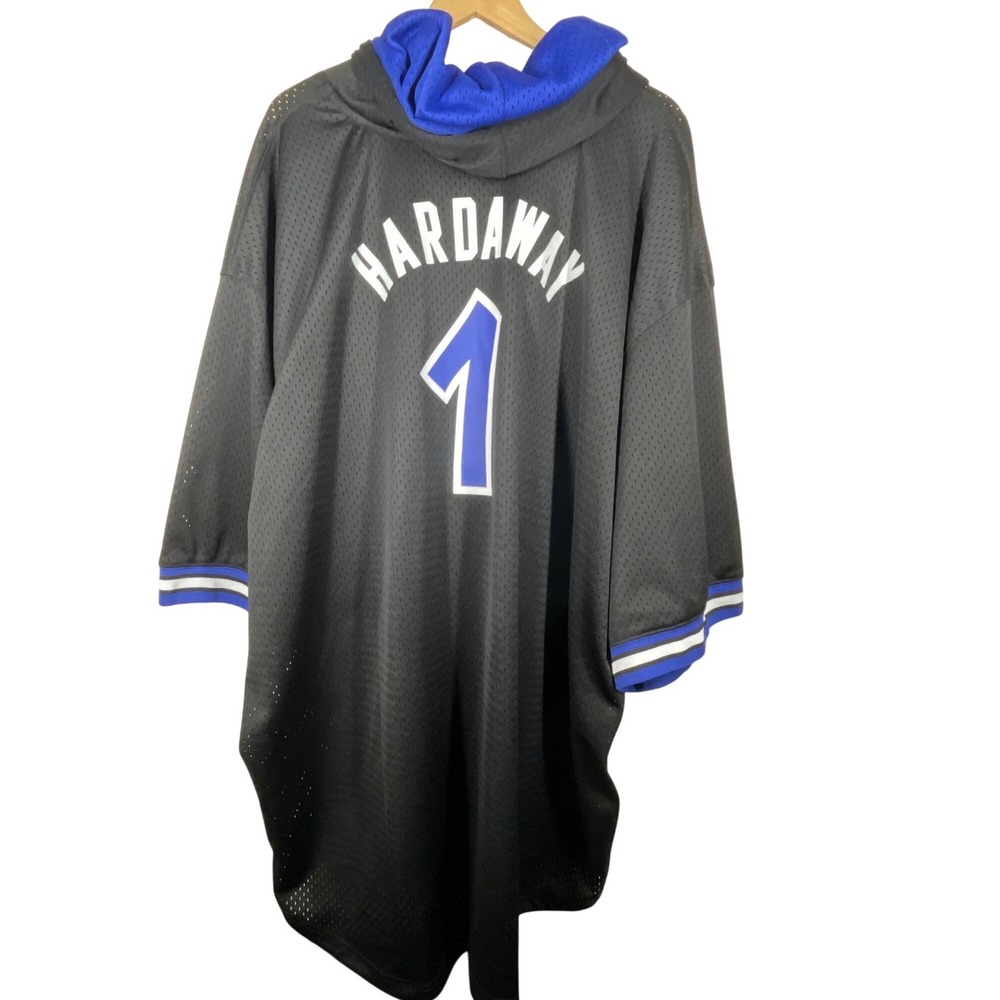 Mitchell & Ness Orlando Magic Hardaway 1 Mesh Jersey Hoodie Black 5XLB NBA HWC - Picture 2 of 8